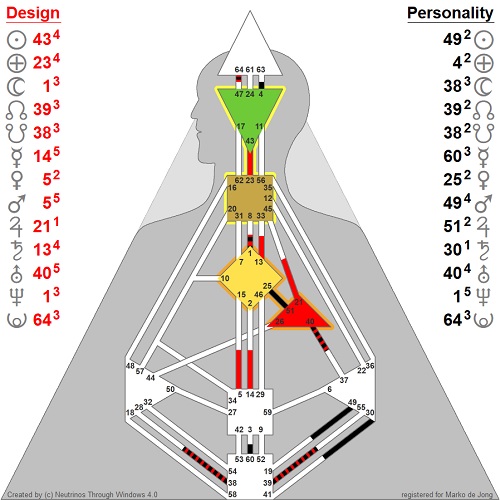 Human Design Coaching Limburg 2 Voorbeeld van een Human Design Chart – inzicht in je blauwdruk
